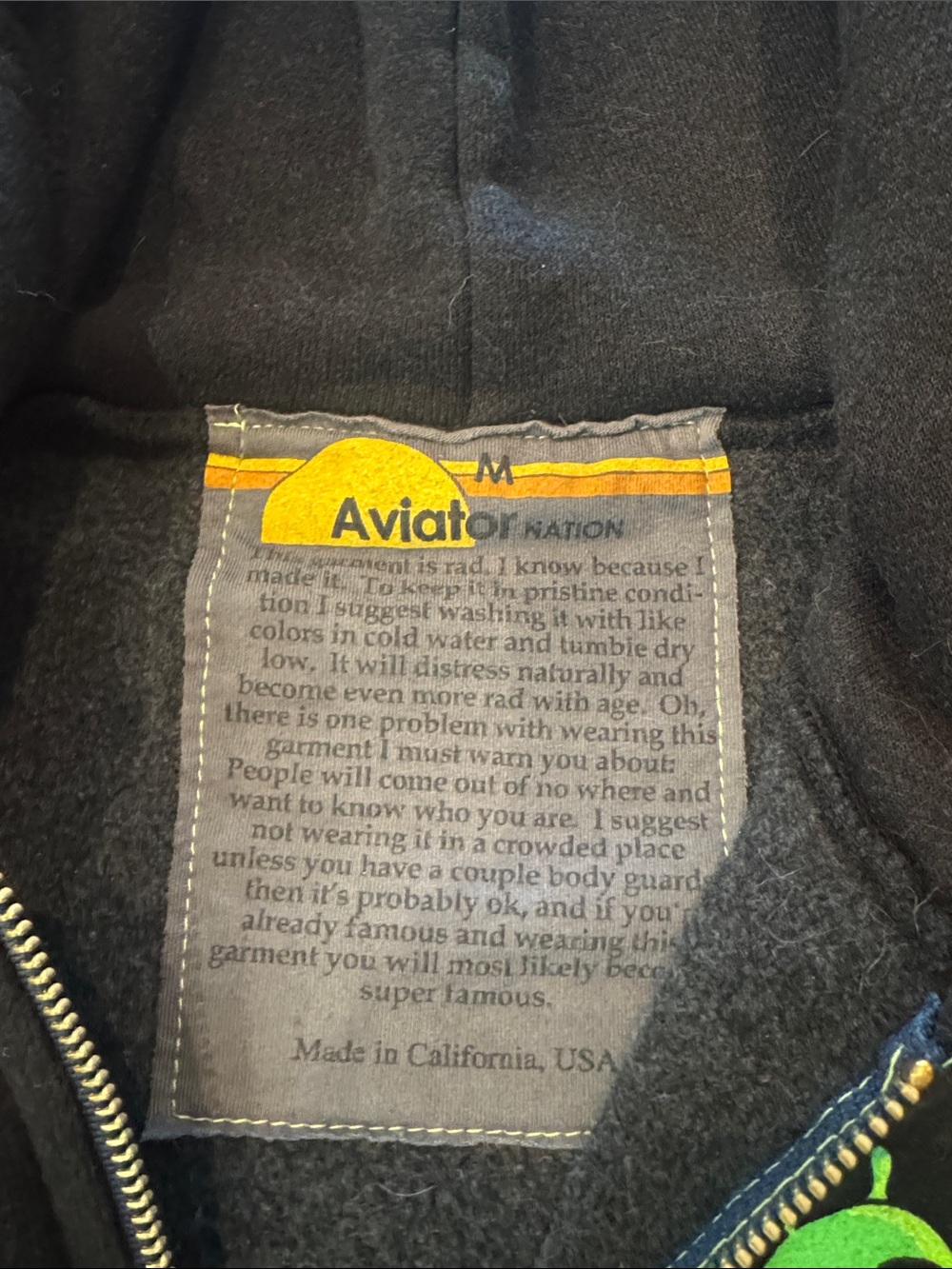 Aviator Nation Black Hoodie Will Ferrel 2023 Best Night of Your Life, Sz M, EUC! - Picture 6 of 9